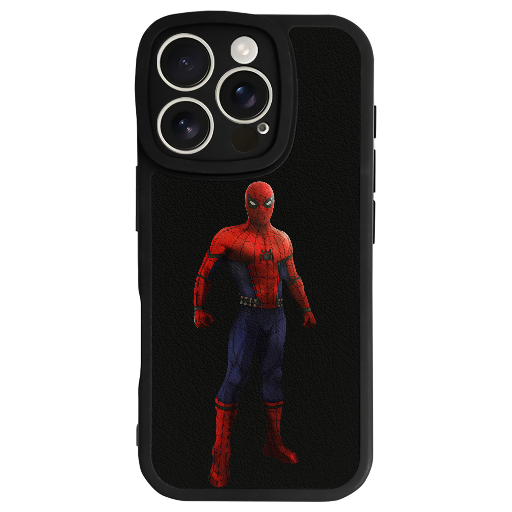 Spider Man スパイダーマン 【iPhone 16シリーズ対応】シリコンスマホケース（レザー調） 材質：シリコン